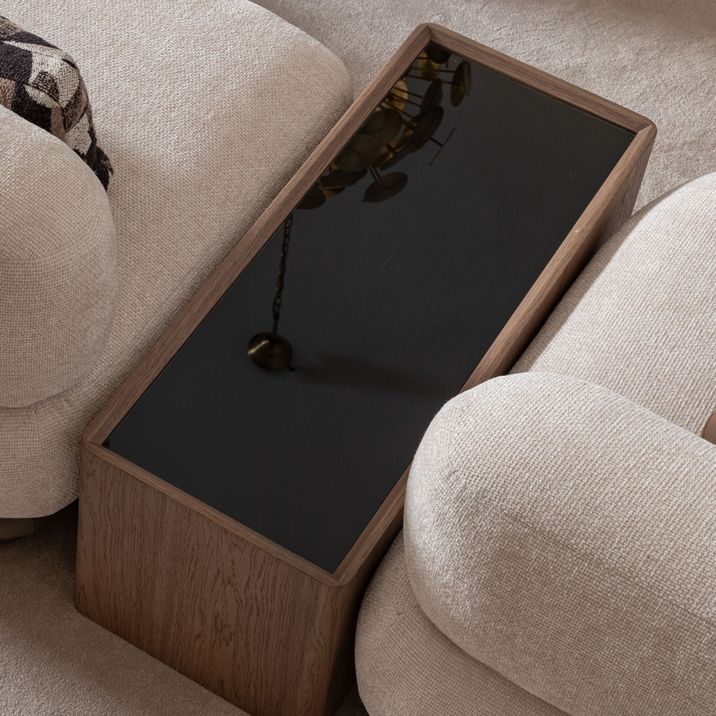 Sectional Table Saddle Brown Bristol Collection By Micahel Amini LFR-BSTL881-226
