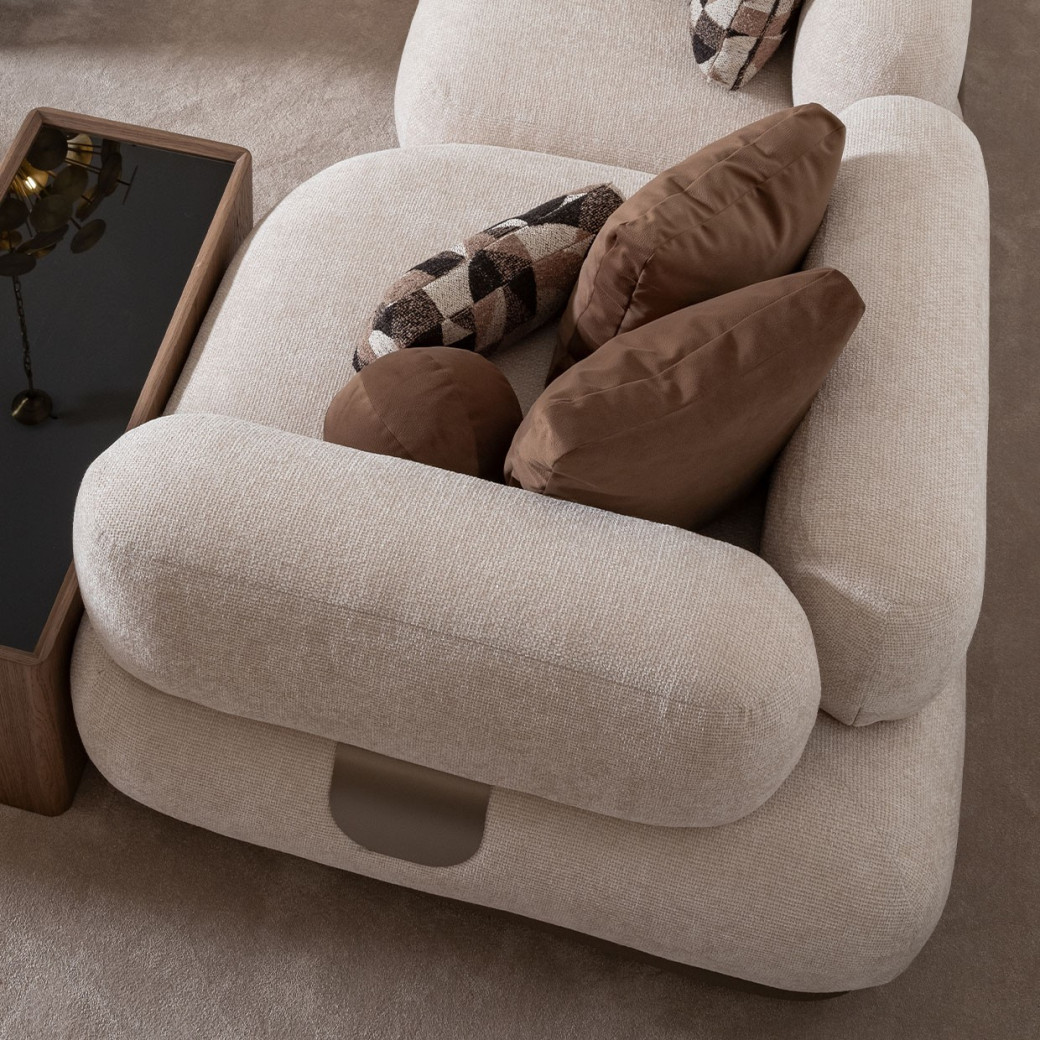 Corner Unit Saddle Brown Bristol Collection By Michael Aminni.LFR-BSTL884-FWN-226