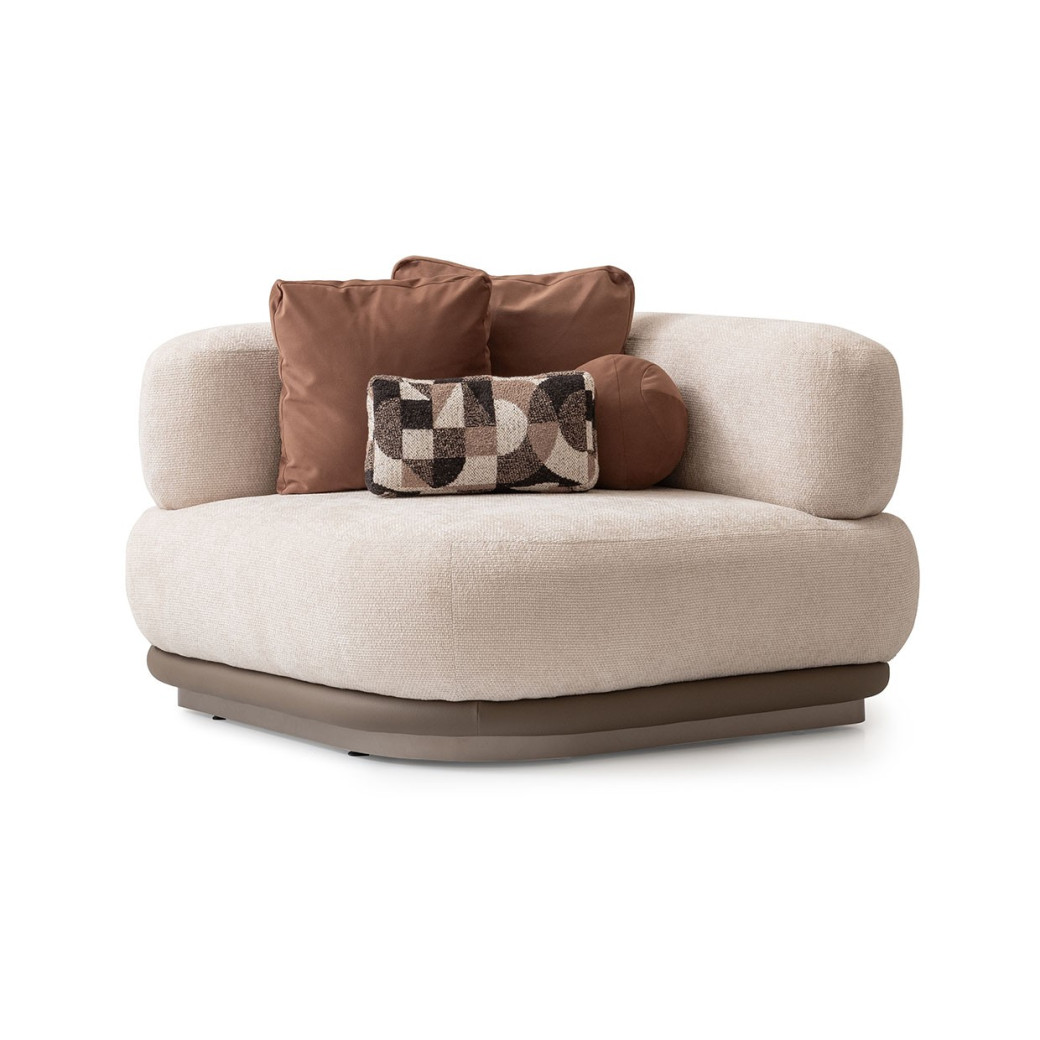 Corner Unit Saddle Brown Bristol Collection By Michael Aminni.LFR-BSTL884-FWN-226