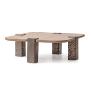 Cocktail Table Large Saddle Brown Bristol Collection By Michael Amini
