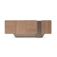Console Table Saddle Brown Bristol Point Collection by Michael Amini. LFR-BSTL223-226