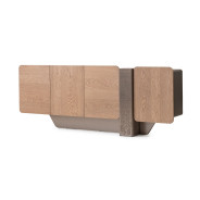 Console Table Saddle Brown Bristol Point Collection by Michael Amini. LFR-BSTL223-226