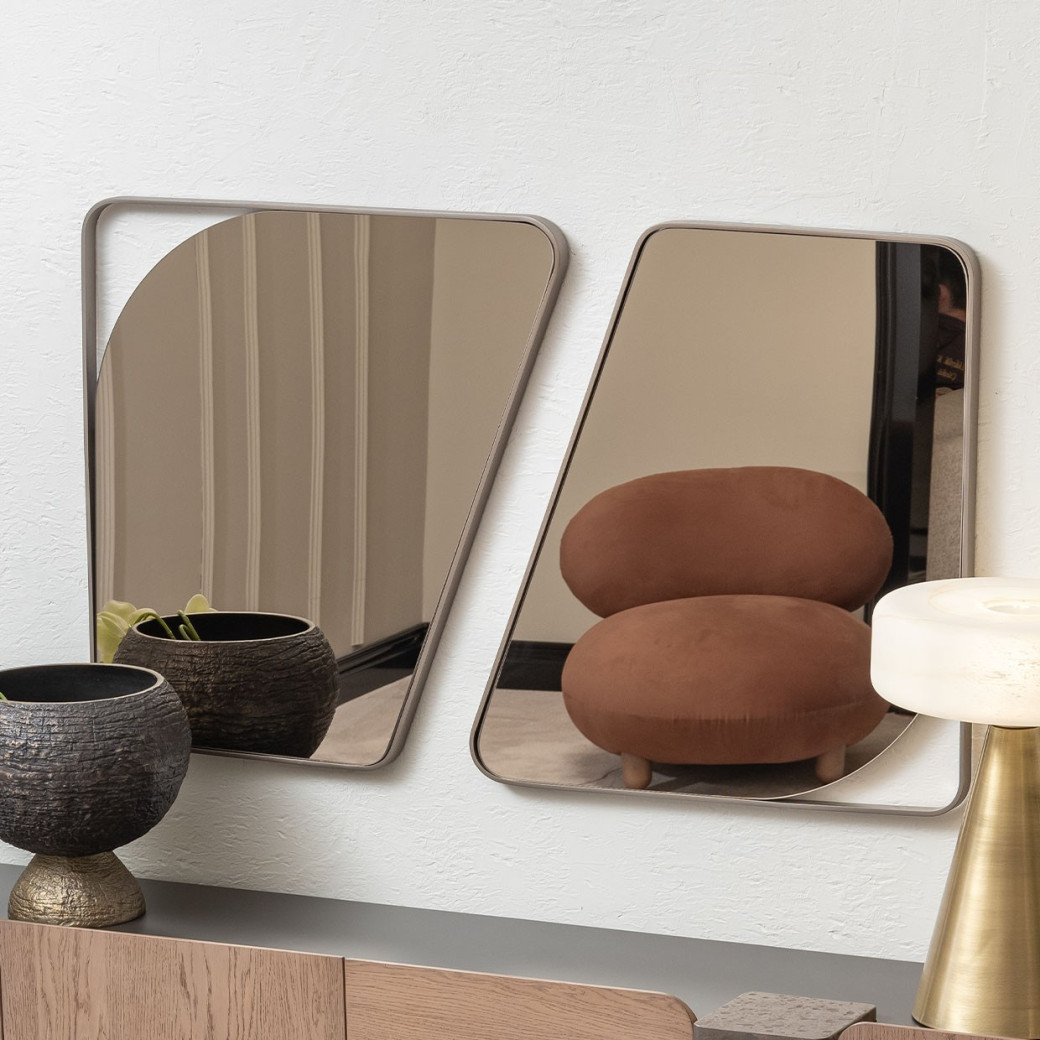 Wall Mirror Sanddle Brown Bristol Collection By Michael Amini.LFR-BSTL260-226