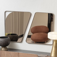 Wall Mirror Sanddle Brown Bristol Collection By Michael Amini.LFR-BSTL260-226