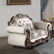 LV03830 Living room Beige Fabric & Cherry Finish Pierce Collection By Acme Furniture