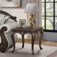 LV03830 Living room Beige Fabric & Cherry Finish Pierce Collection By Acme Furniture