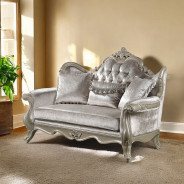 LV03820 Living Room Beige Fabric & Champagne Finish Libertee Collection By Acme Furniture