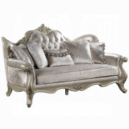 LV03820 Living Room Beige Fabric & Champagne Finish Libertee Collection By Acme Furniture