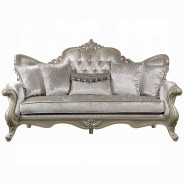 LV03820 Living Room Beige Fabric & Champagne Finish Libertee Collection By Acme Furniture