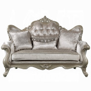 LV03820 Living Room Beige Fabric & Champagne Finish Libertee Collection By Acme Furniture