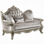 LV03820 Living Room Beige Fabric & Champagne Finish Libertee Collection By Acme Furniture