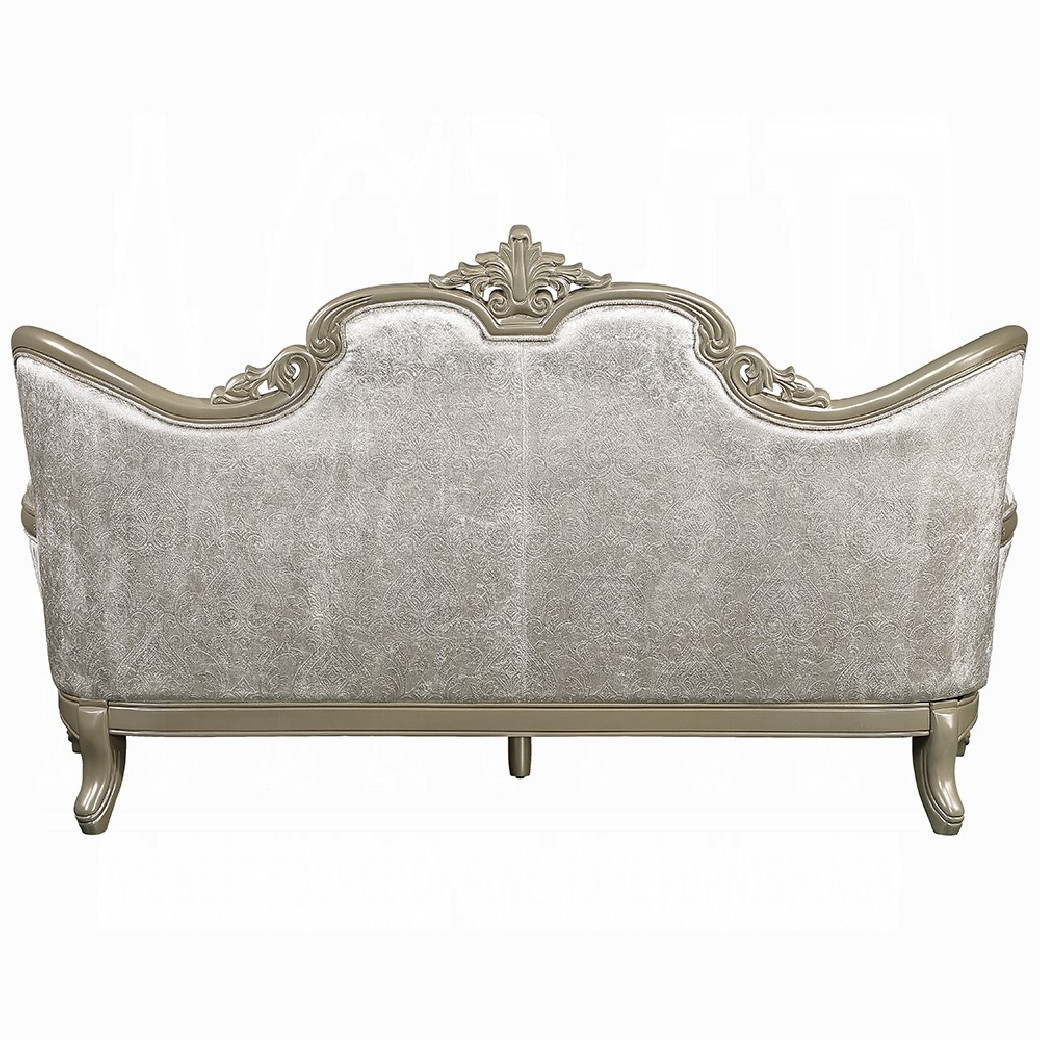 LV03820 Living Room Beige Fabric & Champagne Finish Libertee Collection By Acme Furniture