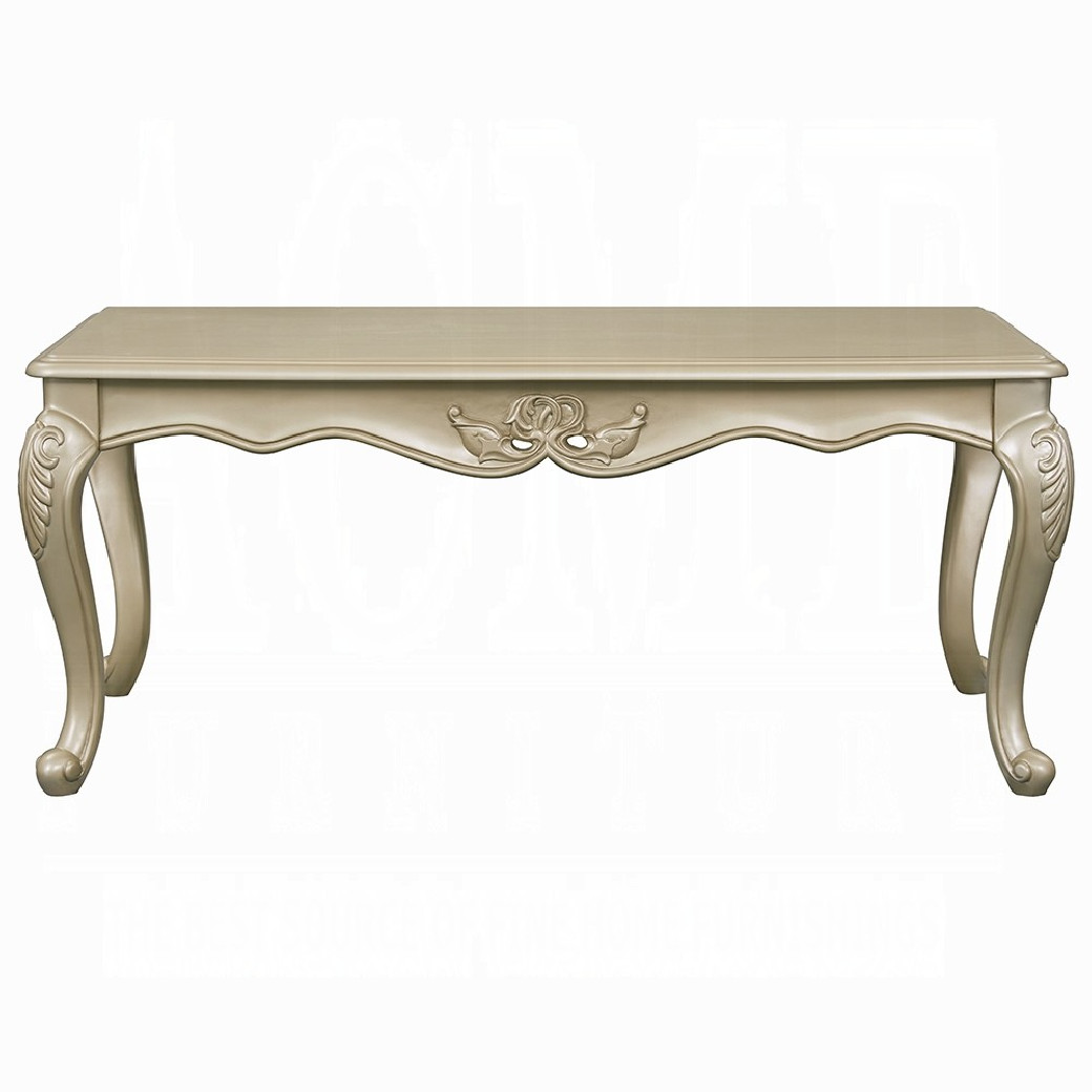 LV03820 Living Room Beige Fabric & Champagne Finish Libertee Collection By Acme Furniture