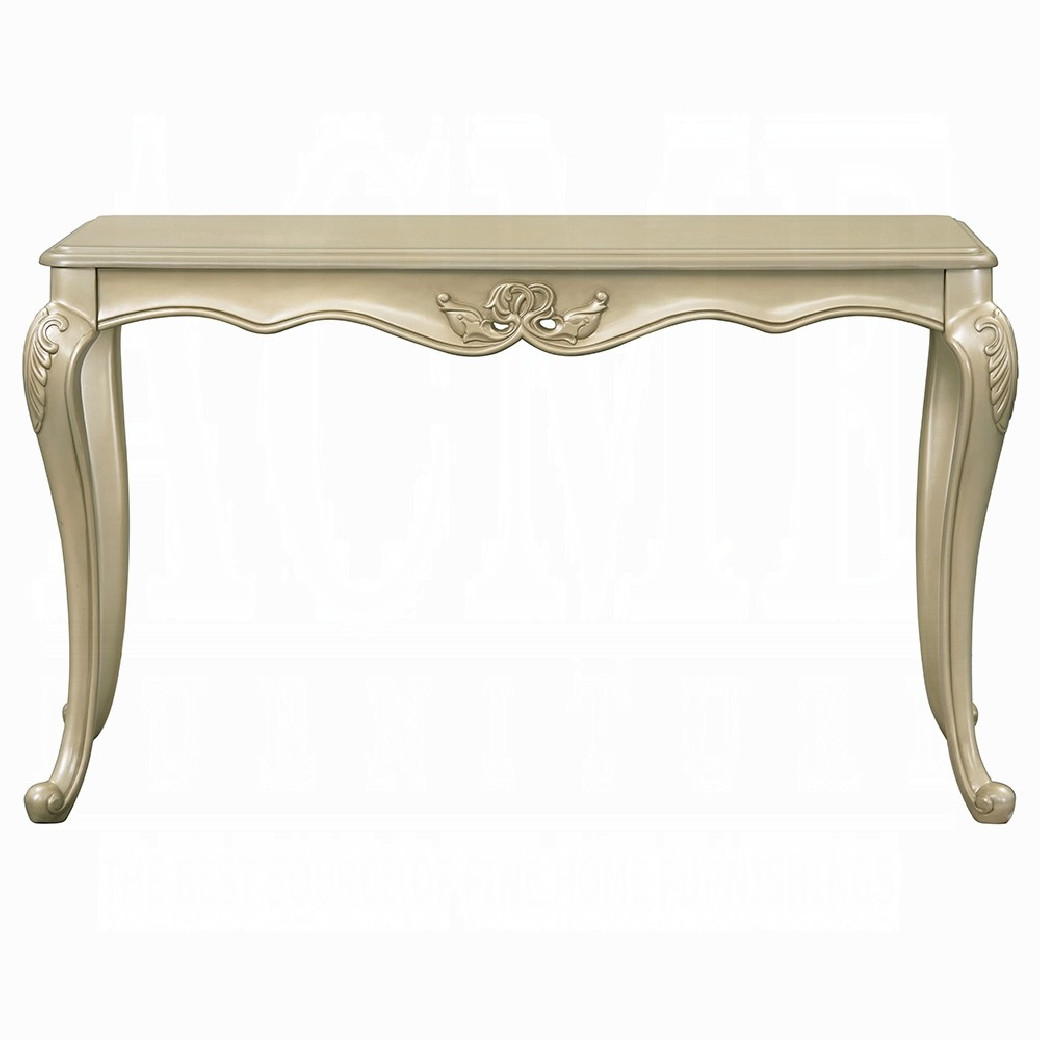 LV03820 Living Room Beige Fabric & Champagne Finish Libertee Collection By Acme Furniture