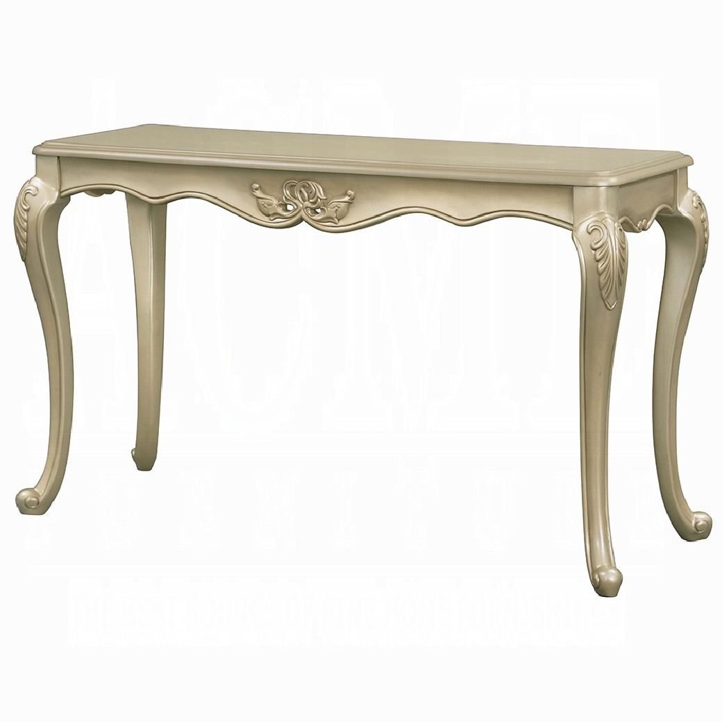 LV03820 Living Room Beige Fabric & Champagne Finish Libertee Collection By Acme Furniture
