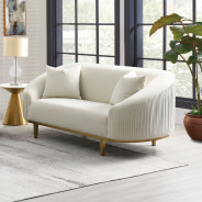 LV03850 Living room Ivory Velvet Martina Collection By Acme Furniture