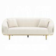 LV03850 Living room Ivory Velvet Martina Collection By Acme Furniture
