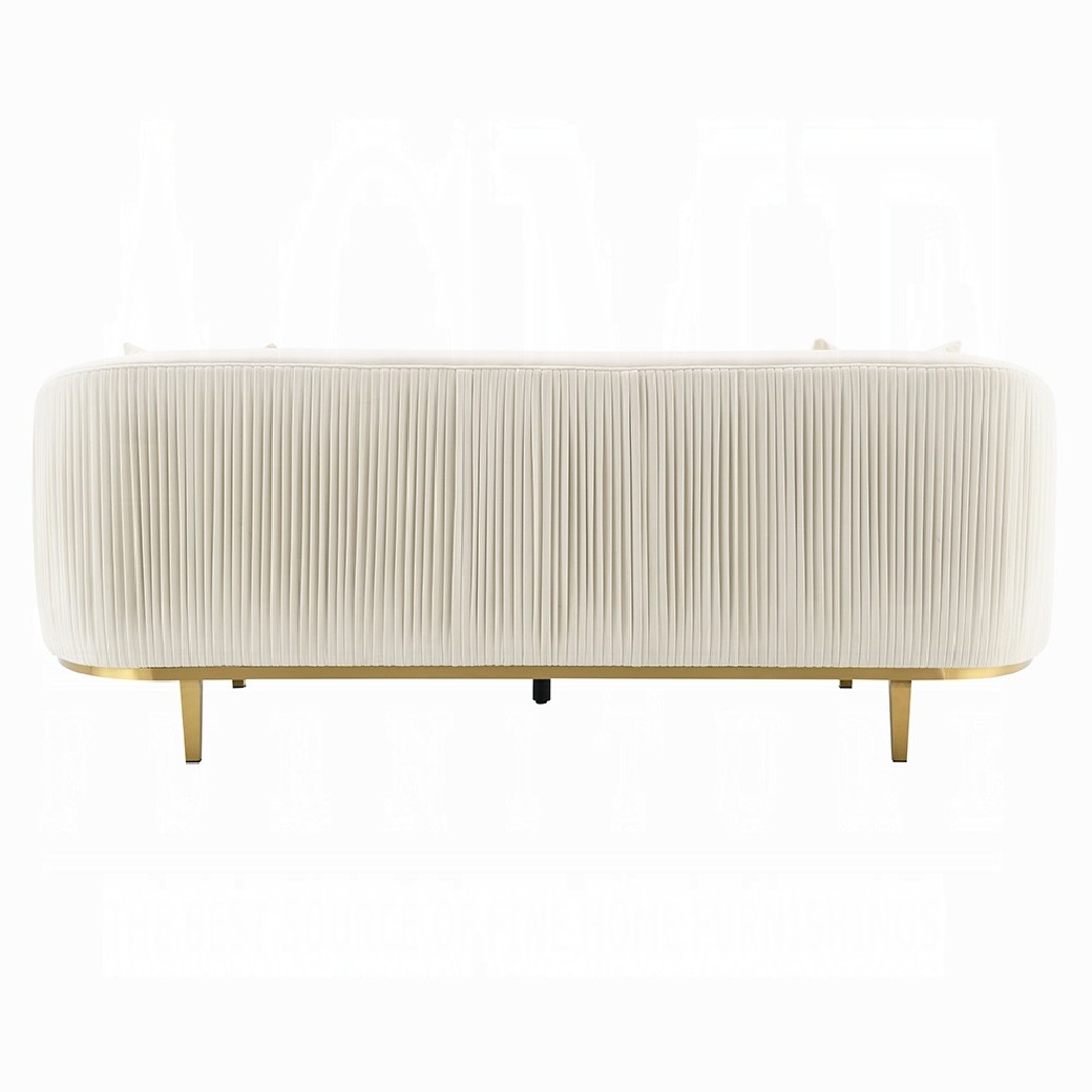 LV03850 Living room Ivory Velvet Martina Collection By Acme Furniture