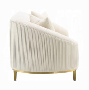LV03850 Living room Ivory Velvet Martina Collection By Acme Furniture
