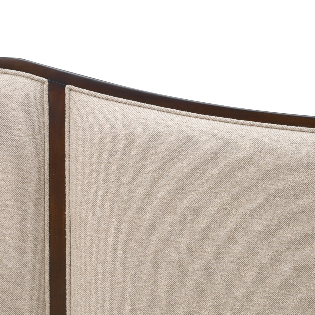 Queen Upholstered Bed 3pc Warm Pecan Camellia Field Collection By Michael Amini 9090000EK3-400