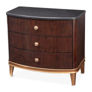 Nightstand Warm Pecan Camellia Field Collection By Michael Amini 9090040-400
