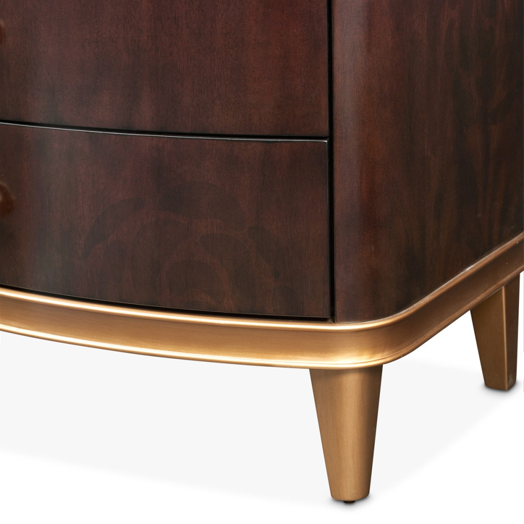 Nightstand Warm Pecan Camellia Field Collection By Michael Amini 9090040-400