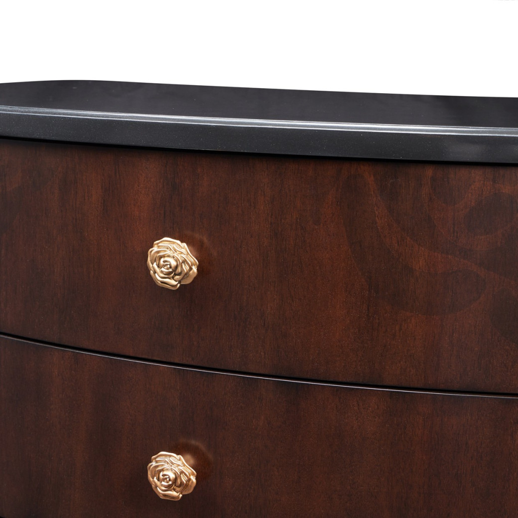 Nightstand Warm Pecan Camellia Field Collection By Michael Amini 9090040-400