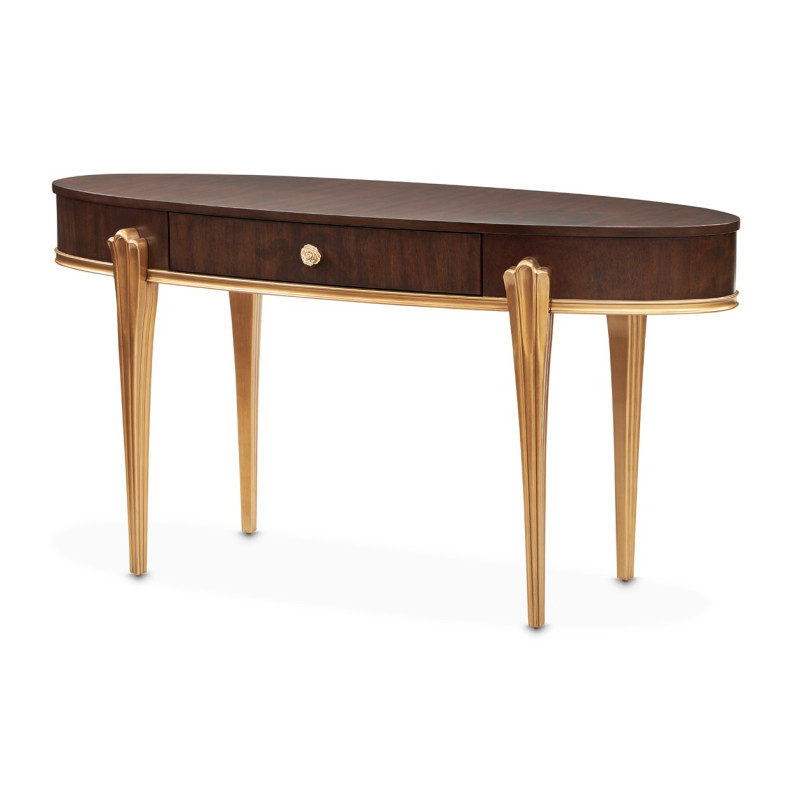Vanity/Desk Warm Pecan Camellia Field Collection By Michael Amini 9090058-400