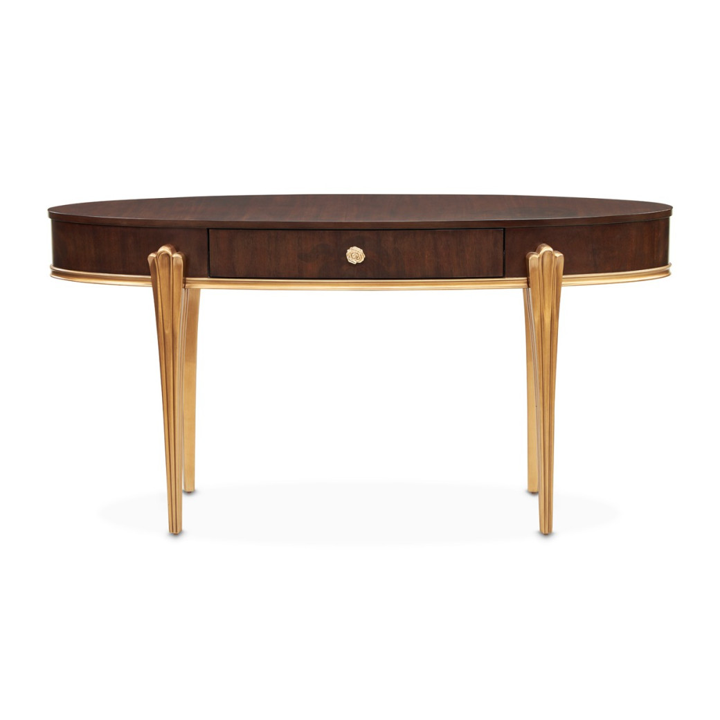 Vanity/Desk Warm Pecan Camellia Field Collection By Michael Amini 9090058-400