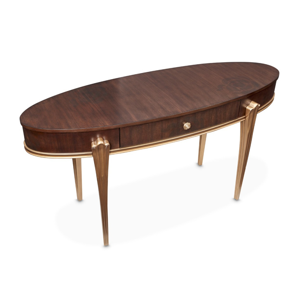 Vanity/Desk Warm Pecan Camellia Field Collection By Michael Amini 9090058-400