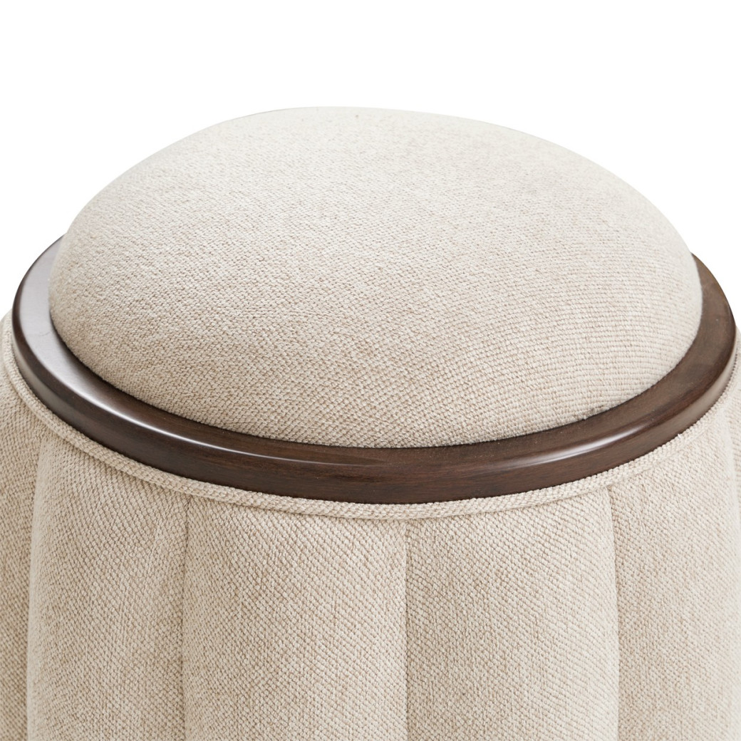Round Bench Warm Pecan Camellia Field Collection By Michael Amini 9090804-400