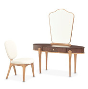 Vanity/Desk Warm Pecan Camellia Field Collection By Michael Amini 9090058-400