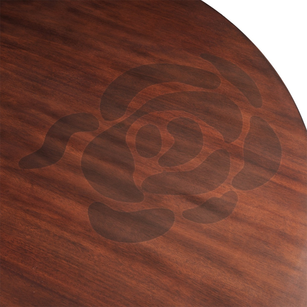 5PC Round Dining Table Warm Pecan Camellia Field Collection By Michael Amini 9090001-400