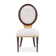 5PC Round Dining Table Warm Pecan Camellia Field Collection By Michael Amini 9090001-400