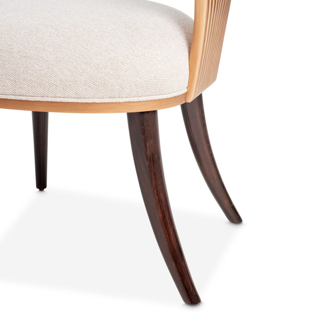5PC Round Dining Table Warm Pecan Camellia Field Collection By Michael Amini 9090001-400