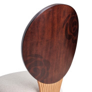 5PC Round Dining Table Warm Pecan Camellia Field Collection By Michael Amini 9090001-400