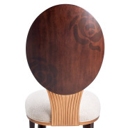 5PC Round Dining Table Warm Pecan Camellia Field Collection By Michael Amini 9090001-400
