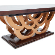 7PC Rectabgular Dining Table Warm Pecan Camellia Field Collection By Michael Amini 9090002-400
