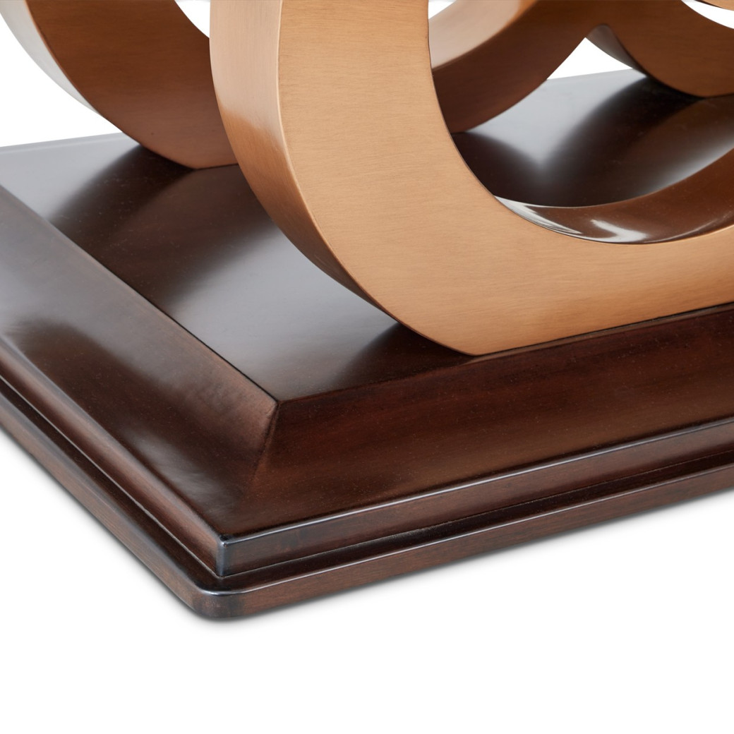 7PC Rectabgular Dining Table Warm Pecan Camellia Field Collection By Michael Amini 9090002-400