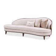 Asymmetrical Sofa Linen Warm Pecan Camellia Field Collection By Michael Amini 9090816-LINEN-400