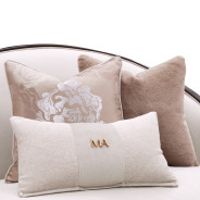Asymmetrical Sofa Linen Warm Pecan Camellia Field Collection By Michael Amini 9090816-LINEN-400