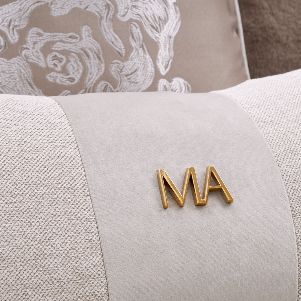 Asymmetrical Sofa Linen Warm Pecan Camellia Field Collection By Michael Amini 9090816-LINEN-400