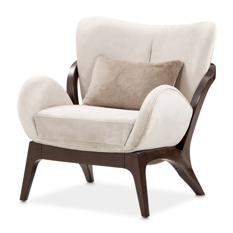 Accent Chair Porchini Warm Pecan Camellia Field Collection By Michael Amini 9090834-PRCNI-400