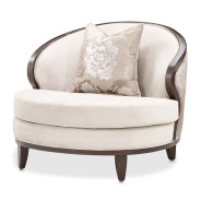 Matching Chair Linen Warm Pecan Pecan Camellia Field Collection By Michael Amini 9090835-LINEN-400