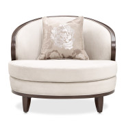 Matching Chair Linen Warm Pecan Pecan Camellia Field Collection By Michael Amini 9090835-LINEN-400