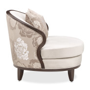 Matching Chair Linen Warm Pecan Pecan Camellia Field Collection By Michael Amini 9090835-LINEN-400