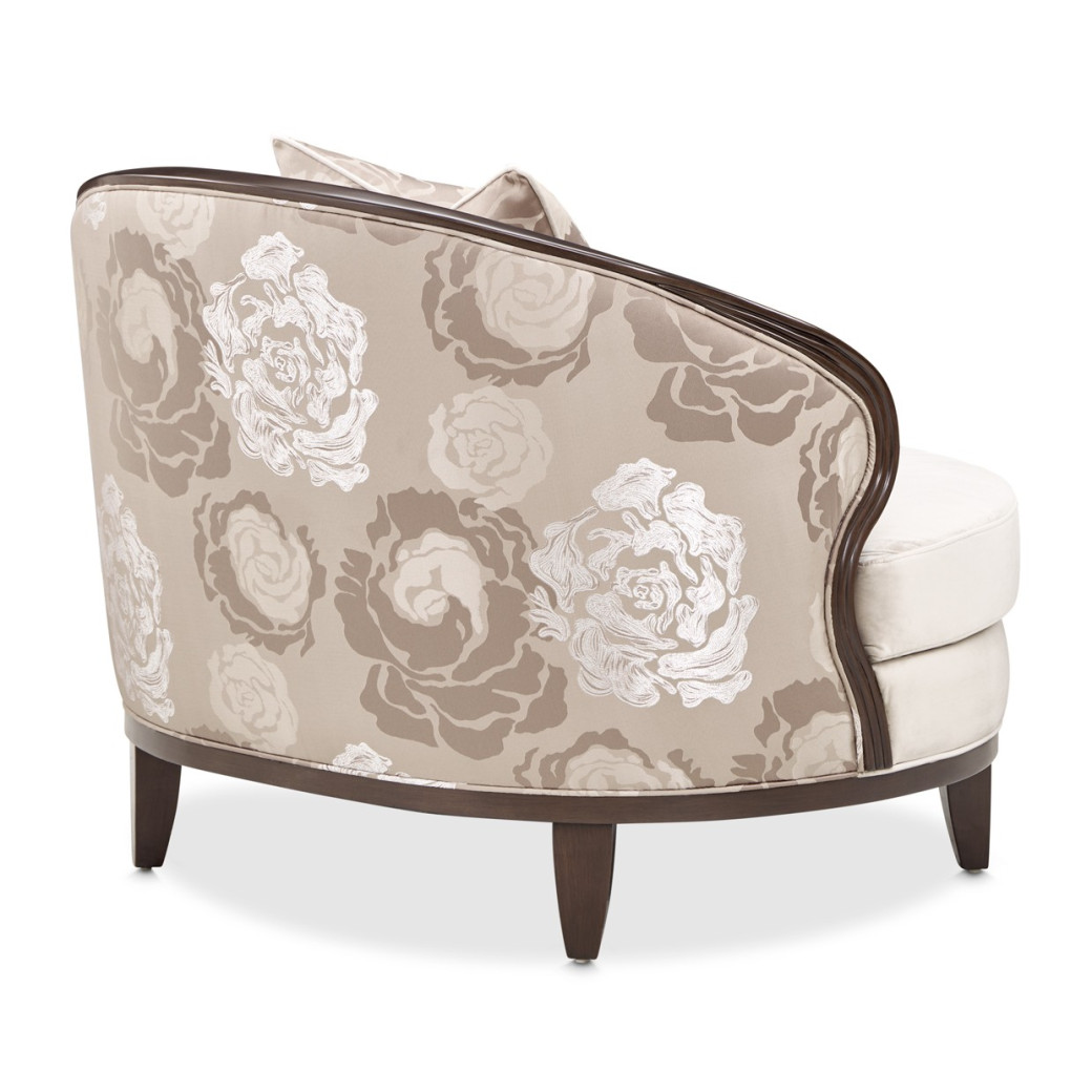 Matching Chair Linen Warm Pecan Pecan Camellia Field Collection By Michael Amini 9090835-LINEN-400