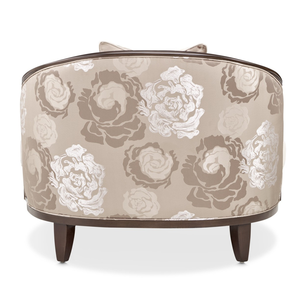 Matching Chair Linen Warm Pecan Pecan Camellia Field Collection By Michael Amini 9090835-LINEN-400