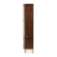 Display Cabinet 2pc Warm Pecan  Camellia Field Collection By Michael Amini 9090209-400