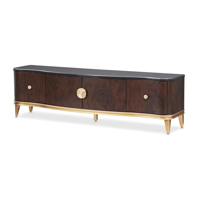 Media Cabinet Warm Pecan Camellia Field Collection By Michael Amini 9090081-400